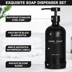 Black Glass Soap Dispenser - Image 3