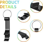 400 Pack Colorful Metal Bottle Opener Keychains Bulk, Tiny Beverage Opener - Image 3