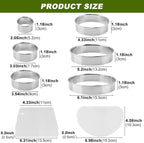 6PCS Round Cookie Cutters Set, Stainless Steel Biscuit Cutters - Image 2