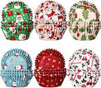Chengu 600 Pcs Christmas Cupcake Liners, Xmas Baking Supplies by CHENGU