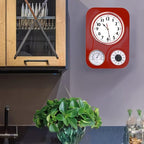Lily's Home -9.5 Inch x 12.5 Inch -Retro Kitchen Wall Clock, Vintage Wall Clock - Image 4