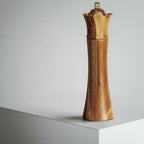 Wooden Salt and Pepper Grinder Set Chess Piece Design – Refillable Manual Spice - Image 3
