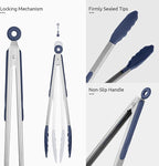 600ºF Heat Resistant Kitchen Tongs: U-Taste 12 inch Large Silicone Cooking Tong - Image 6