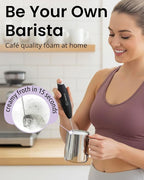 Elementi Electric Pink Milk Frother Handheld - Image 2