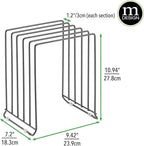 mDesign X-Large Steel Storage Tray Organizer Rack - Image 4