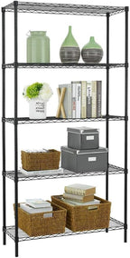 BestOffice | 5-Tier Wire Storage Shelves | 36x14x72 | Black | - Image 5