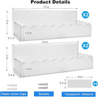 10 inch Spice Rack Wall Mounted, 4 Pack Spice Organizer Shelf - Image 2