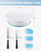 Kootek Cake Decorating Kit Baking Supplies Set Cake Turntable - Image 7