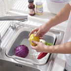 Foldable Sink Vegetable Fruit Bowl Dish Washing Storage Basin Basket, Portable - Image 9