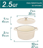 vancasso 2.5 QT Enameled Cast Iron Dutch Oven - Image 2