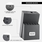 hecef Kitchen Knife Block Set, 14 Pieces Knife Set - Image 4
