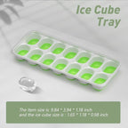 ChefAide Ice Cube Tray with Lid, 2 Packs 28 Cubes Durable Stackable Ice Cube - Image 3