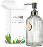 JASAI 18 Oz Clear Glass Soap Dispenser - Image 8