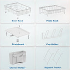 GAOKASE Dish Drying Rack, Stainless Steel-Dish Rack, Dish Racks - Image 4