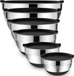 Umite Chef Mixing Bowls with Airtight Lids，6 piece Stainless Steel Metal by UmiteChef