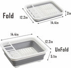 Collapsible Dish Drying Rack, Foldable Dinnerware Drainer Organizer - Image 2