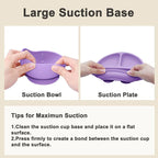 Silicone Baby Feeding Set | Baby Led Weaning Supplies Includes Suction Bowls - Image 5