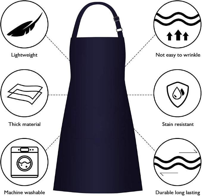 Jubatus 2 Pack 100% Cotton Aprons - Image 6