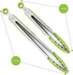 2 Pack Silicone Kitchen Tongs – 9" & 12" Set, Heat Resistant up to 500°F - Image 4