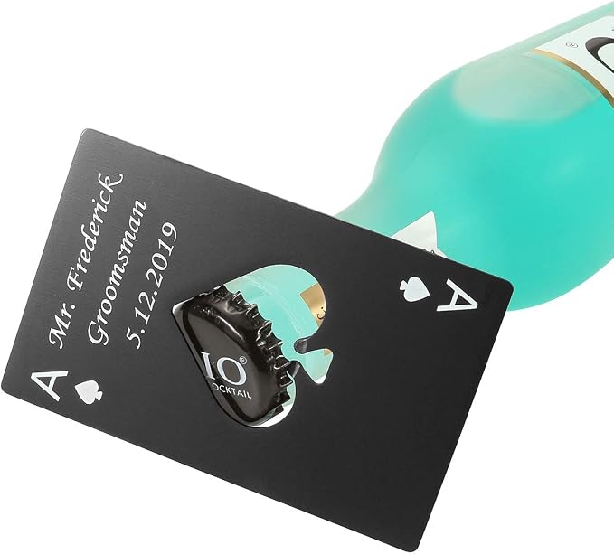 Personalized Custom Bottle Opener, Yoption 2Pcs Stainless Steel Credit Card - Image 4