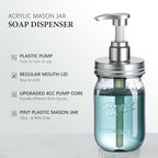 Amolliar Plastic Mason Jar Soap Dispenser - Image 2