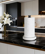 VROOMIUM Paper Towel Holder Countertop, Fits Double to Family Rolls, Elegant - Image 8