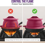 L.I.Q Silicone Splatter Guard – Fits 10 and 12 Inch Pots – Microwave Safe and - Image 8