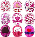 SANNIX 450pcs Valentine's Day Cupcake Liners Heart Baking Cups Cupcake Wrappers Paper Wraps Muffin Liners for Valentine's Day Wedding Birthday Party Candy Cake Decorations Supplies (9 Designs) by SANNIX