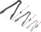 DecorRack 3 Pcs 6” x 8” x 10” Multi Cologray Plastic Tong Set, 3 Pack Durable - Image 2