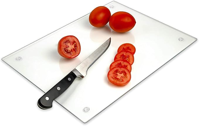Tempered Glass Cutting Board Long Lasting Clear Glass Scratch, Shatter Resistant - Image 2