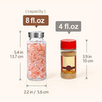 ComSaf Spice Jars with Shaker lids Adjustable, 8oz 6PCS，9 DIY Labels, Spice - Image 5