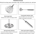 Stainless Steel Spring Coil Whisk Set 2 Pack, Wire Whip Egg Beater, Kitchen - Image 4