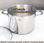 HOMICHEF Small Stock Pot 4 Quart Nickel Free Stainless Steel - Image 2
