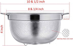 TeamFar Colander, 3qt Colander Strainer Stainless Steel, Solid Handle & - Image 2