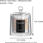 Qtip Holder Thick Glass Apothecary Jars - Image 4