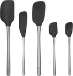 Tovolo Stainless Steel Handled Silicone Spatula Set of 5, Dishwasher Safe by Tovolo