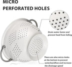 Hillbond Colander Set for Kitchen, 5 Qt Stainless Steel Handle Food Strainers - Image 5