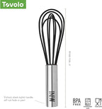 Tovolo Mini Whisk Stainless Steel 6 Inch Tiny Whipper Silicone Whisker - Image 6