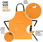 Cotton Canvas Apron for Women & Men – Adjustable Neck Strap & Waist Ties - Image 3