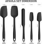 Coukre Silicone Spatula Set of 5, High Temperature Resistant, Food Grade - Image 2