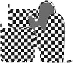Black White Checkered Oven Mitts and Pot Holders Sets of 4, Heat Resistant by Echoserein