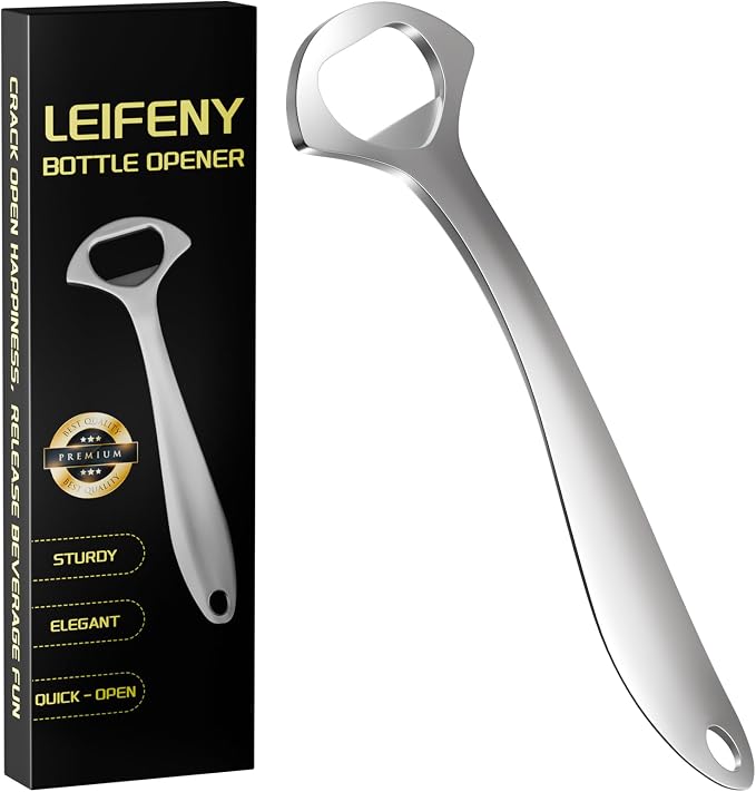 LEIFENY Beer Bottle Opener for Home and Bar Bartender, Easy Pop Cap, Heavy-duty by LEIFENY