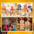 SiliFine 6 Pcs Halloween Glass Cups, 16 oz with Lids and Straws - Image 5