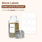 ComSaf Spice Jars with Shaker lids Adjustable, 8oz 6PCS，9 DIY Labels, Spice - Image 3