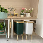 Procade Trash Can with Lid, Small Bathroom Garbage Can with Lid, Plastic Trash - Image 7