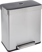 Amazon Basics Dual Compartment Recycling Trash Can by AmazonBasics
