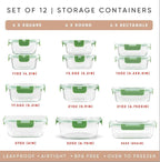 JoyJolt 24pc Borosilicate Glass Storage Containers - Image 2