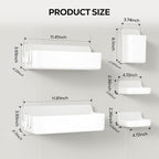Nieifi Adhesive Wall Shelf, Shower Shelves 5 Pack - Image 2