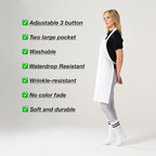 TOSHE Kitchen Apron Waterdrop Resistant Cotton Apron - Image 7