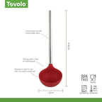 Tovolo Silicone Ladle With Stainless Steel Handle Deep Soup Ladle - Image 6